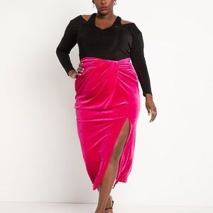 Eloquii Velvet Midi Skirt (NWT) sz 22